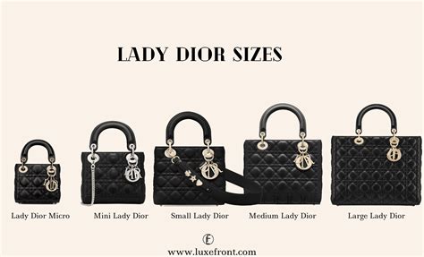 large lady dior black|lady dior vault size chart.